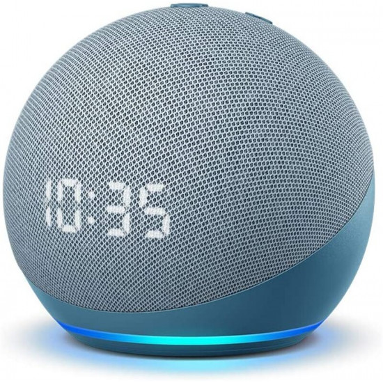 Assistant vocale  amazon Alexa Echo Dot 4ème génération avec horloge  